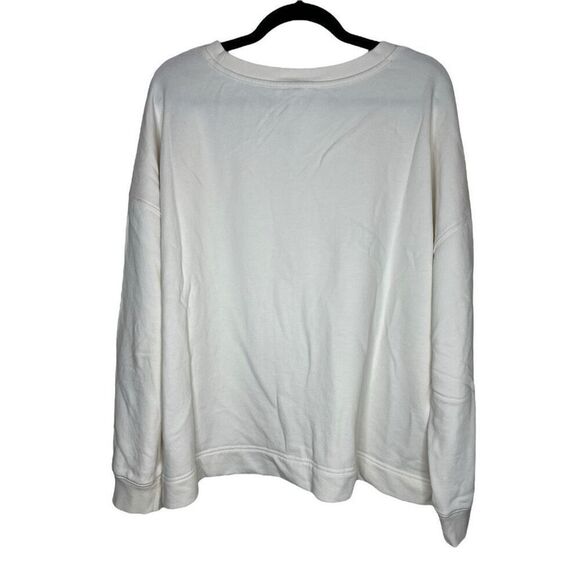 Lou & Grey Oversized Cream Heart Sweatshirt Pullover Embroidered Hearts XXL - Picture 10 of 10